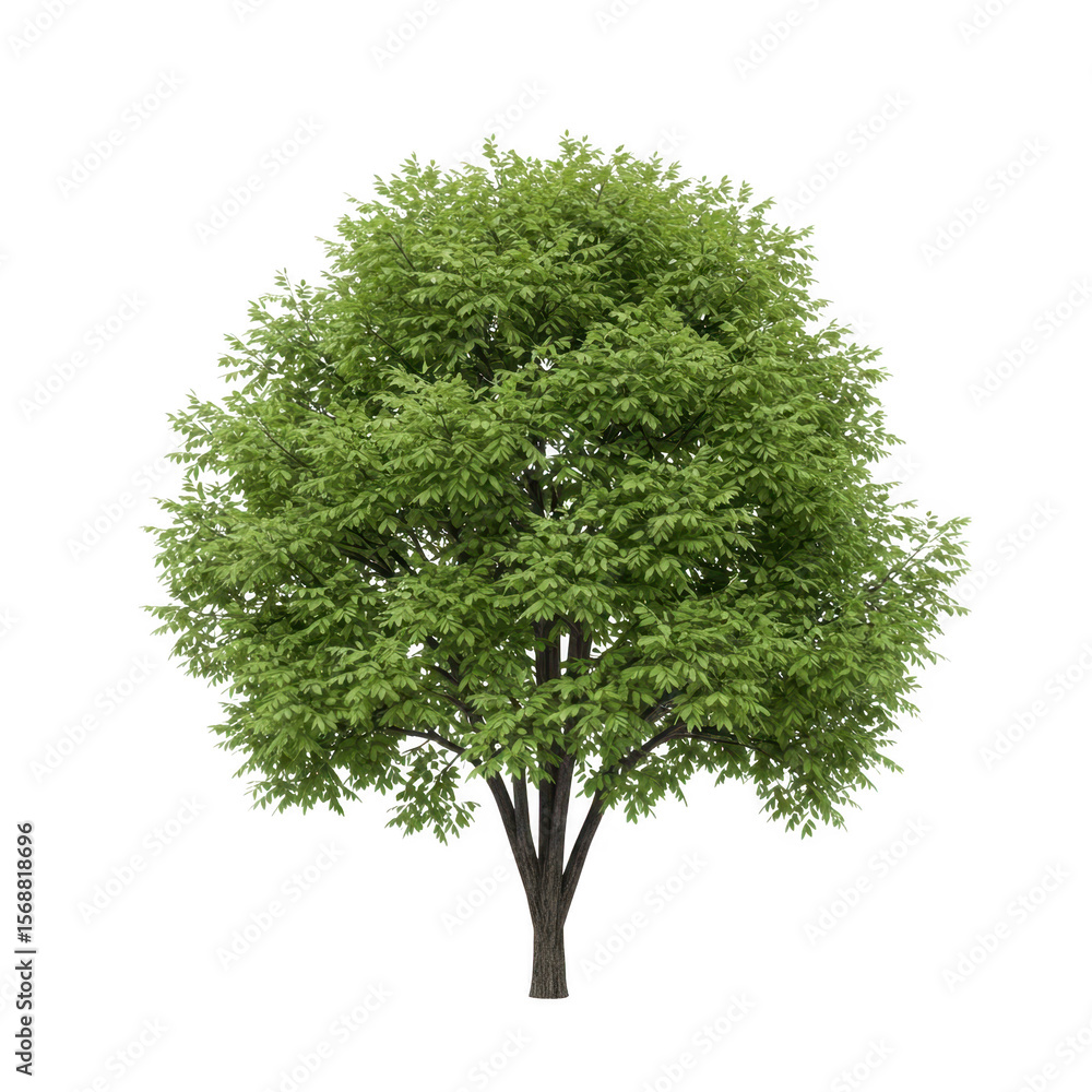 Poster a lush green tree isolated on transparent background