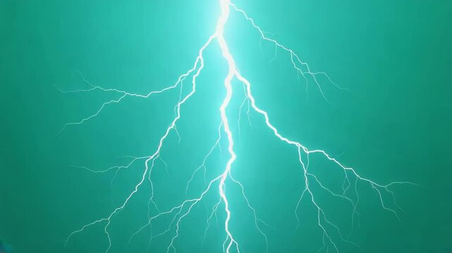 Electric lightning bolt striking vertically over chroma key background (#00FF00), clean alpha lightning, 4K, isolated on white background

