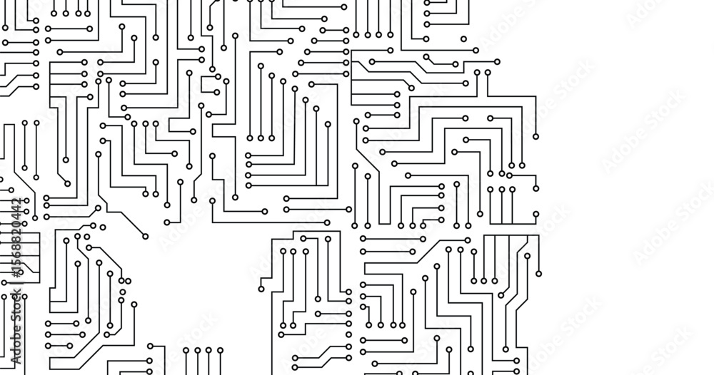 Aufkleber high tech technology geometric stock illustration. technology circuit board background abstract patt