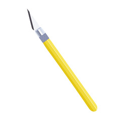 Craft Knife Stationery Tool Illustration Isolated on White Background