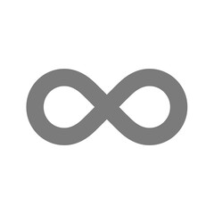 Infinity simple vector icon. Mathematics eternity and infinite symbol. 