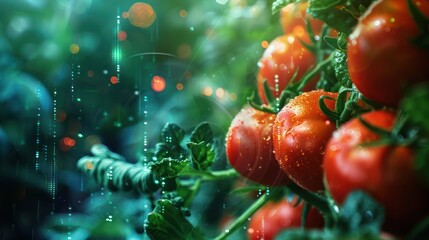 Conceptual image of a digital screen displaying a vegetable background for wallpaper design