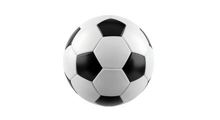 Classic Soccer Ball Black and White Design on White
