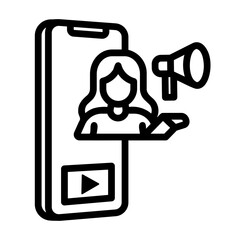 influencer Line Icon