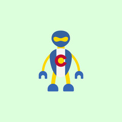 illustration of robot in colorado uniform. vector illustration design