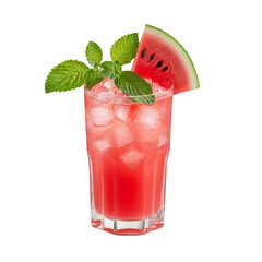 watermelon mint cortisol mocktail drink isolated on transparent png