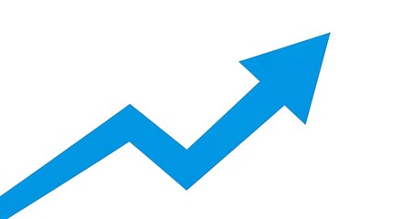 Arrow Pointing Up Showing Growth or Increase on White
