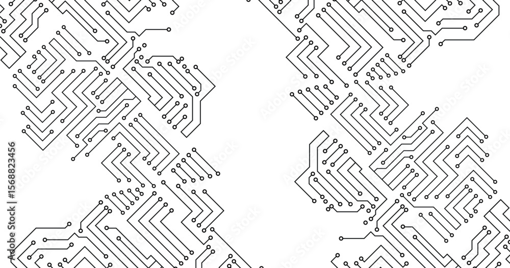 Aufkleber Technology circuit board background abstract pattern.. Circuit technology background with hi-tech digital data connection system and computer electronic design. 