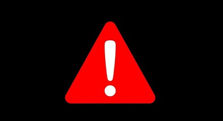 Attention Warning Sign Red Triangle with Exclamation Mark