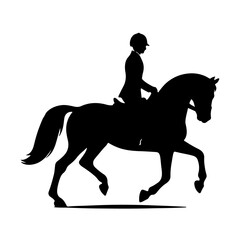 horse rider silhouette , horse rider vector