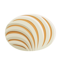 Concha or Mexican Sweet Bread Illustration Isolated on White Background