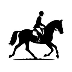 horse rider silhouette , horse rider vector