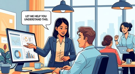 Explaining Business Data in an Office Setting