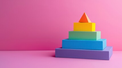 Conceptual image of a pyramid diagram representing different levels of governance structure