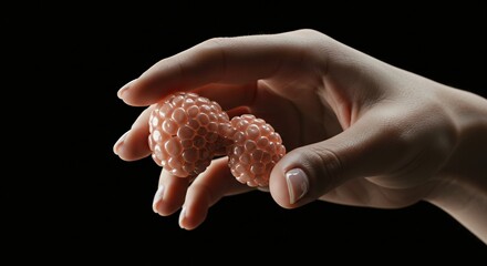 Hand shows and holds human Pineal gland.