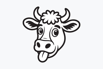 cartoon cow illustration Vector