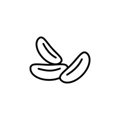 Seed icon or logo isolated sign, vector flat black simple illustration for web and app..eps