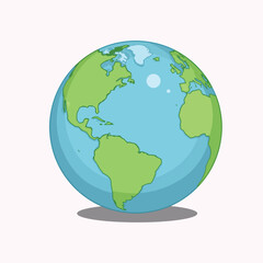 Naklejka premium globe on white background, World Globe Map Vector Illustration.