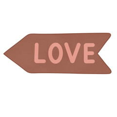 red sign with love font