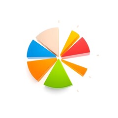 Fototapeta premium colorful pie chart isolated