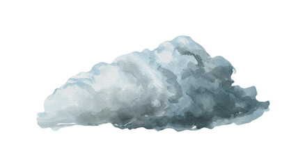 Watercolor cloud illustration isolated on white background