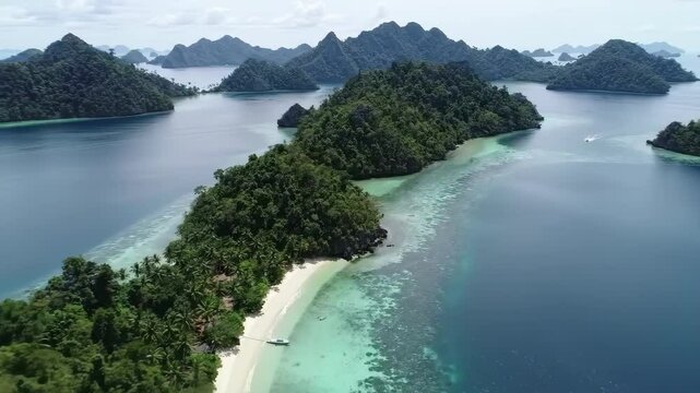 Aerial View of Wayag Islands, Raja Ampat &ndash; Stunning Tropical Scenery 4K