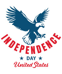 Obraz premium independence day united states eagle t-shirt design