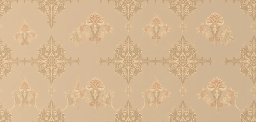 Elegant vintage floral damask wallpaper seamless pattern in muted tones, flower, old fashioned