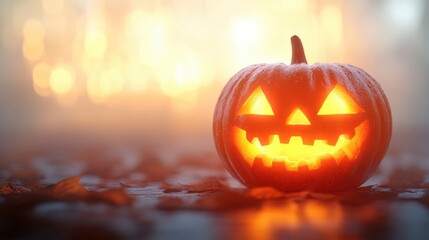 Pumpkin carving celebration halloween decorative art autumn atmosphere close-up view festive spirit