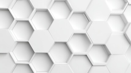 Fototapeta premium White abstract hexagon pattern background