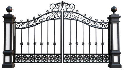 Driveway Gates isolate on transparency background