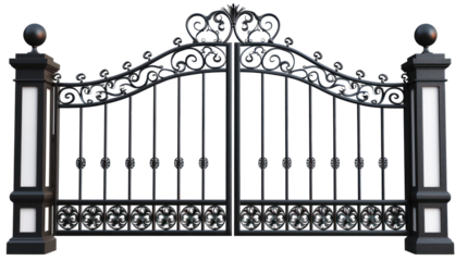 Driveway Gates isolate on transparency background