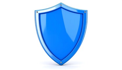 Blue shield on white background (3)