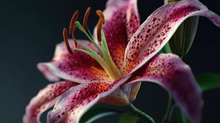 lily flower close up view