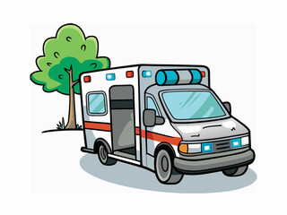 ambulance car illustration