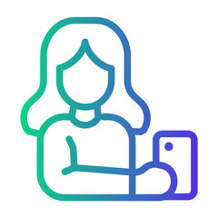 influencer Line Gradient Icon