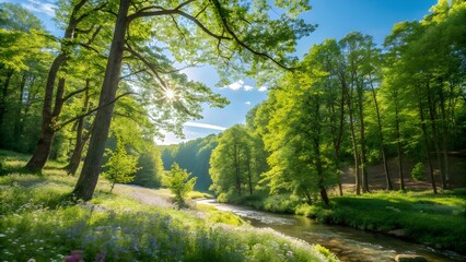 Obraz premium A beautiful nature and trees