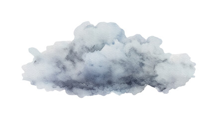 Watercolor cloud illustration isolated on white background