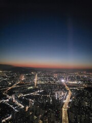Fototapeta premium Seoul Cityscape from Lotte World Tower Observatory