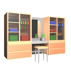 Wardrobe 3D Illustration