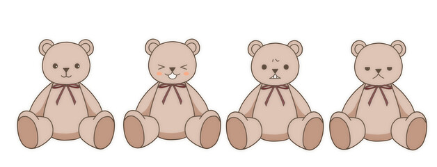 テディベア表情いろいろ
