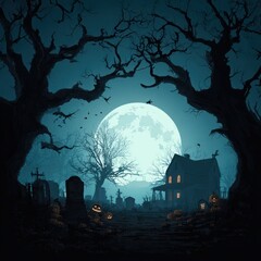 Fototapeta premium halloween vector background illustration