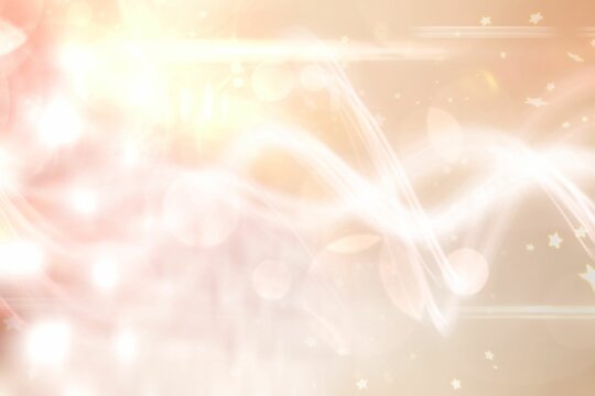 Fototapeta Flat design is featuring glowing pattern on transparent canvas with peach bokeh and star streaks