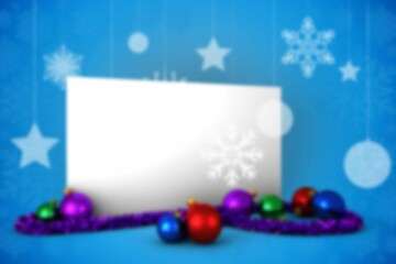 Poster with christmas decorations