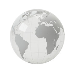 Fototapeta premium A detailed 3D rendering of a globe showcasing continents and oceans, perfect for educational use