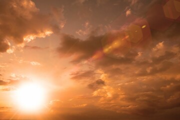 Scenic of sun amidst clouds © vectorfusionart