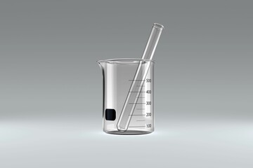 Test tube inside empty beaker