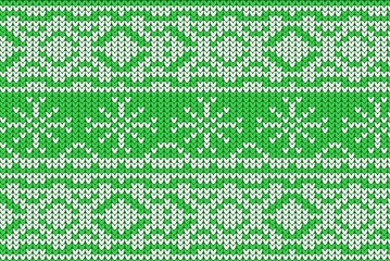 Knitting Christmas vector background snowflakes