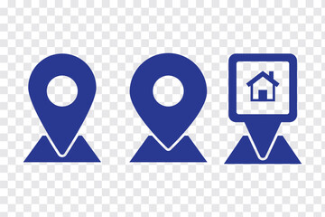 Set of location pin icons. Location pin place map marker. Location icons. Vector icon isolated on white background. Eps 10