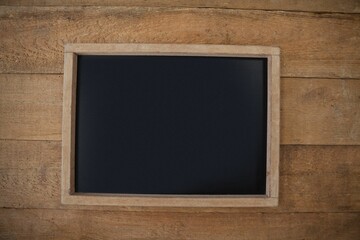 High angle view of chalkboard